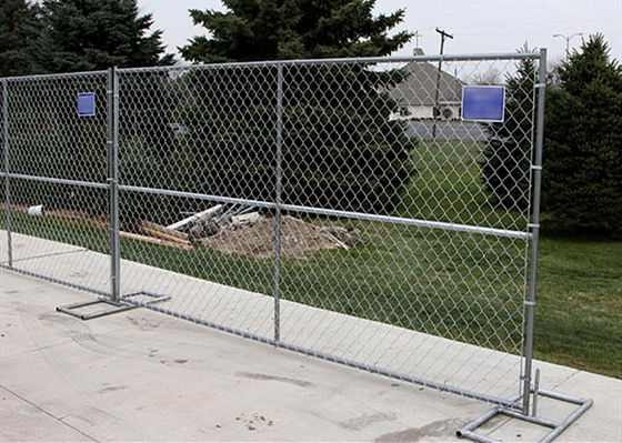 Ocynkowane 42mm przenośne panele ogrodzeniowe Chain Link Tymczasowe ogrodzenie do wynajęcia domu