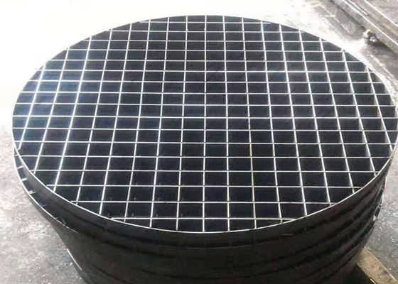 Zewnętrzna metalowa pokrywa włazu Kratka 25 * 3 mm Okrągła krata ocynkowana